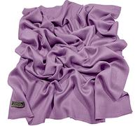 CJ Apparel Lilas Echarpe de Pashmina en Châle Népalaise Solide Couleur Unie Conception Wrap Étole