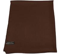 CJ Apparel Marron Chocolat Echarpe de Pashmina en Châle Népalaise Solide Couleur Unie Conception Wrap Étole Secondes