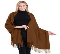CJ Apparel Marron Épaisse Solide Couleur Unie Conception Népalaise Châle Secondes écharpe étole Wrap Nouvelle