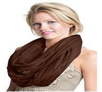 CJ Apparel Marron Foncé Mobius Infinity Scarf Snood Cowl Tube circulaire Eternity Châle Pashmina NOUVEAU