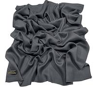 CJ Apparel Noir de Charbon Echarpe de Pashmina en Châle Solide Couleur Unie Conception Wrap Étole