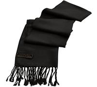 CJ Apparel Noir Homme Népalais Couleur unie Design Mode Tricoté Echarpe Echarpes Automne/Hiver Etoles NOUVEAU