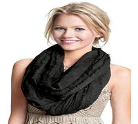 CJ Apparel Noir Mobius Infinity Scarf Secondes Snood Cowl Tube circulaire Eternity Châle Pashmina NOUVEAU