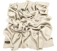 CJ Apparel Nude Echarpe de Pashmina en Châle Népalaise Solide Couleur Unie Conception Wrap Étole