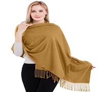 CJ Apparel Or Épaisse Solide Couleur Unie Conception Népalaise Châle écharpe étole Wrap Châles Pashminas Nouvelle