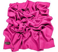 CJ Apparel Rose Chaud Echarpe de Pashmina en Châle Népalaise Solide Couleur Unie Conception Wrap Étole