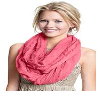 CJ Apparel Rose Corail Mobius Infinity Scarf Secondes Snood Cowl Tube circulaire Eternity Châle Pashmina NOUVEAU