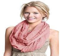 CJ Apparel Rosé Rose Mobius Infinity Scarf Secondes Snood Cowl Tube circulaire Eternity Châle Pashmina NOUVEAU