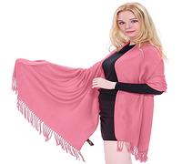 CJ Apparel Rose Solide Couleur Unie Conception Népalaise Châle écharpe étole Wrap Châles Pashminas Nouvelle
