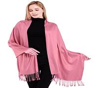 CJ Apparel Rose Solide Couleur Unie Conception Népalaise Châle écharpe étole Wrap Secondes