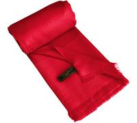 CJ Apparel Rouge Echarpe de Pashmina en Châle Népalaise Solide Couleur Unie Conception Wrap Étole Secondes