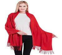 CJ Apparel Rouge Épaisse Solide Couleur Unie Conception Népalaise Châle écharpe étole Wrap Châles Pashminas Nouvelle