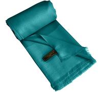 CJ Apparel Teal Vert Echarpe de Pashmina en Châle Népalaise Solide Couleur Unie Conception Wrap Étole Secondes