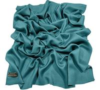 CJ Apparel Teal Vert Echarpe de Pashmina en Châle Népalaise Solide Couleur Unie Conception Wrap Étole