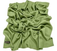 CJ Apparel Vert Echarpe de Pashmina en Châle Népalaise Solide Couleur Unie Conception Wrap Étole