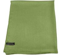 CJ Apparel Vert Echarpe de Pashmina en Châle Népalaise Solide Couleur Unie Conception Wrap Étole Secondes