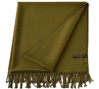 CJ Apparel Vert Olive Épaisse Solide Couleur Unie Conception Népalaise Châle Secondes écharpe étole Wrap Nouvelle