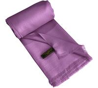 CJ Apparel Violet Clair Echarpe de Pashmina en Châle Népalaise Solide Couleur Unie Conception Wrap Étole Secondes