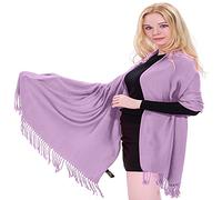 CJ Apparel Violet Clair Solide Couleur Unie Conception Népalaise Châle écharpe étole Wrap Châles Pashminas Nouvelle