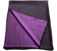 CJ Apparel Violette & Noir Echarpe de Pashmina en Châle Solide Couleur Unie Conception Wrap Étole