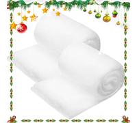 CJBIN Lot de 2 couvertures de neige de Noël, 80 x 240 cm, tapis de neige artificiel, couverture en ouate de neige pour fond de sapin de Noël, décoration festive et Nouvel An
