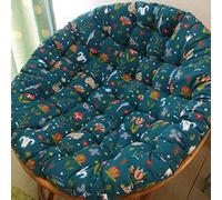 CJCSM Coussin de Chaise Papasan, Panier Suspendu hamacs Chaise balançoire Coussin de siège nid d'oeuf Coussin de Chaise Rond Coussin de siège Tatami (E 120x120cm(47x47inch))