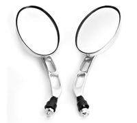 CJELPQ 2 Rétroviseurs Ovales Chromés pour Moto pour Softail Springer Heritage Classic FLSTC Street Bob F&atboy FLSTF VROD XL883