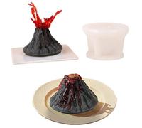 Cjeuxnr Moule en silicone 3D Volcan pour mousse volcanique de lave, moule en silicone pour décoration de chocolat, bonbons, argile, résine époxy