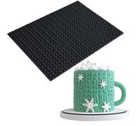 Cjeuxnr Moule en silicone pour décoration de gâteau à tricoter, pâte à sucre, cupcakes (pull)