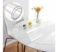 CJFBDY Protecteur De Couverture De Table Transparent, Ronde Nappe Transparente en PVC, Film Protecteur De Table en Verre Souple De 2,0Mm Nappe en Plastique PVC, Tapis De Table Anti-Tach/Étanche,50cm