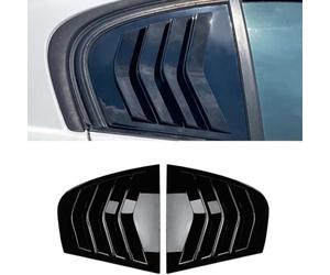 CJGYP Persienne de fenêtre latérale arrière, 2 pièces, pour BMW série 3 E90 320i 330i M3 2005 - 2011,Gloss Black