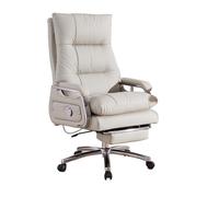 CJHFR472SG Chaise de bureau classique en cuir de qualité supérieure pour bureau à domicile et espace de travail confortable
