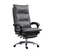 CJHFR472SG Classic Leathers Chaise de bureau ergonomique à dossier haut confortable réglable pivotante à roulettes Gris