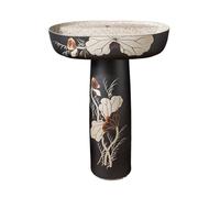 CJHFR472SG Classique Lavabo sur Colonne de Salle de Bain avec kit de vidange et Robinet Lavabo en céramique for Balcon Lavabo de Salle de Bain