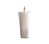CJHFR472SG Classique Lavabo sur Pied en céramique avec Robinet et bonde, lavabo Monobloc for intérieur et extérieur Lavabo de Salle de Bain