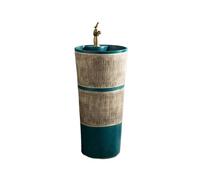 CJHFR472SG Classique Lavabo sur Pied en céramique avec Robinet et kit de vidange Lavabo de Salle de Bain