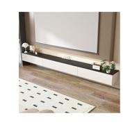 CJHFR472SG Console Média Meuble TV Flottant, Meuble Flottant, Console multimédia de Divertissement for Salon Centre de Divertissement(White Black,160x24x20cm)