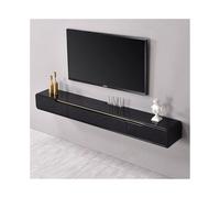 CJHFR472SG Console Média Meuble TV Flottant, Meuble Suspendu Mural Minimaliste, Support de Rangement Flottant de Petite Taille for Salon. Centre de Divertissement(Noir,Petit)