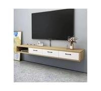 CJHFR472SG Console Média Meuble TV Flottant, Meuble TV Flottant, Meubles TV for Salon, unité Murale multimédia Centre de Divertissement(Natural,180x23x20cm)