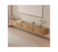 CJHFR472SG Console Média Meuble TV Flottant Minimaliste, Centre de Divertissement Mural avec 2 tiroirs et Console multimédia Centre de Divertissement(Natural,180x24x20cm)