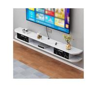 CJHFR472SG Console Média Meuble TV Mural Flottant de 71 Pouces avec Rangement for Chambre et Salon Centre de Divertissement(Blanc,Moyen)