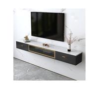 CJHFR472SG Console Média Meuble TV Mural Flottant Minimaliste avec Gestion des câbles et 2 tiroirs Centre de Divertissement(Grigio,Moyen)