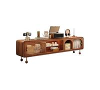 CJHFR472SG Console Média Meuble TV Tout en Bois Massif, Simple rétro, Petit Appartement, Salon, cloison de Rangement, casier de Rangement Centre de Divertissement