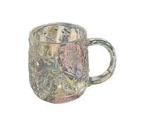 CJHFR472SG Élégant Mug en verre à motif flocon de neige avec anse, 325 ml, tasses coloré Verrerie(Multi-colored)