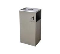 CJHFR472SG Exterieur Poubelle en acier inoxydable avec cendrier for jardin extérieur, rue, place Recyclage