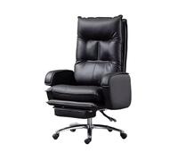 CJHFR472SG Fauteuil Bureau Chaise de Bureau sédentaire Confortable, Chaise d'ordinateur inclinable for la Maison, canapé Paresseux, Chaise pivotante en Cuir PU Microfibre Classique(Noir)