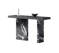 CJHFR472SG Home Table d'entrée en bois, table console pour couloir, table d'appoint moderne pour canapé, salon, foyer derrière le canapé (noir, taille S)