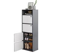 CJHFR472SG Indépendant Armoire à Chaussures, Porte d'entrée de Maison Contre Le Mur, étroite, Verticale, tridimensionnelle, Grande capacité, Armoire d'entrée de Rangement l'Entrée de la Maison