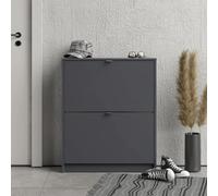CJHFR472SG Indépendant Armoire à Chaussures, système de Rangement for Chaussures, Organisateur à 2 tiroirs, Couleur Plomb Noir l'Entrée de la Maison