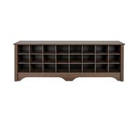 CJHFR472SG Indépendant Banc de Rangement for Chaussures d'entrée, Expresso, 24 Paires l'Entrée de la Maison(Noir)